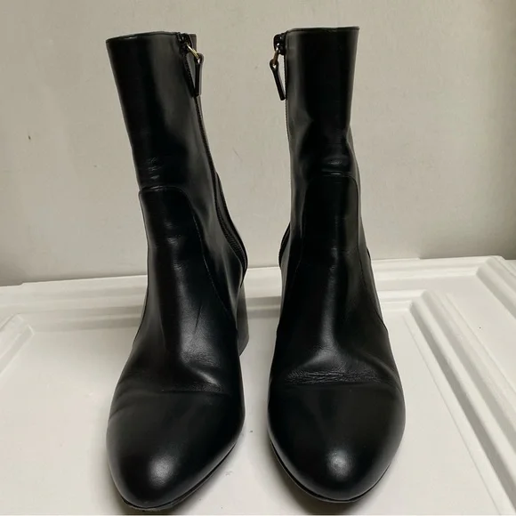 Stuart Weitzman Flareblock 60 Zip Bootie Heel Walnut Brown Leather Boot Size 7b - Picture 8 of 11